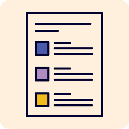 A document with a list on it.