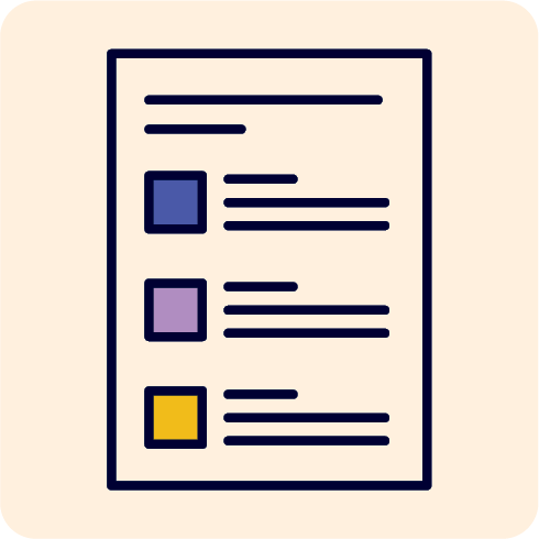 A document with a list on it.
